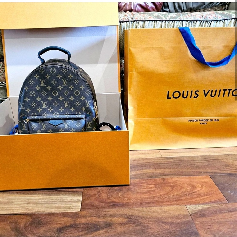 Louis Vuitton Monogram Canvas Backpack in Brown and Gold - Picture 5 of 6